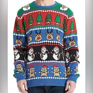 Daisy‎ Boutique Ugly Christmas Sweater Rudolph Reindeer Mens Sz S